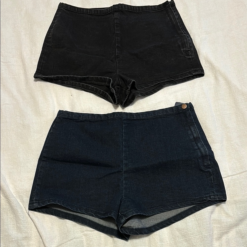 Classic Black Denim Women's Shorts